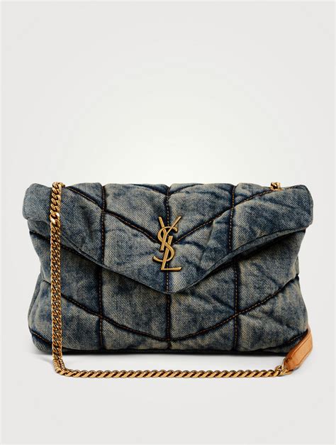 blue jean ysl bag|ysl denim bag small.